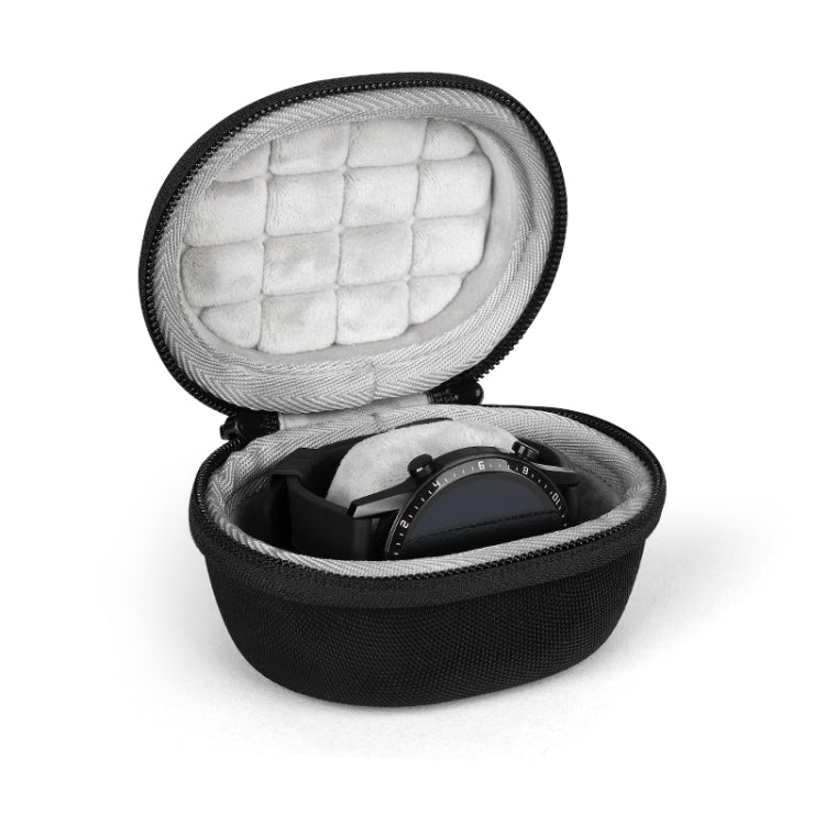 EVA Smartwatch Storage Case Universal Fleece Watch Storage Bag With Carabiner, Black, Blue, Orange